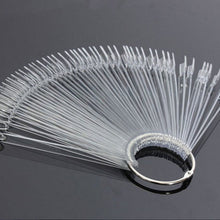 50 Pieces Natural / Transparent Nail Art False Tips Sticks Practice Display Fan Board Design Tools