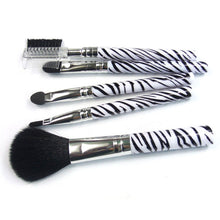 5pcs Makeup Blush Eyeshadow Leopard Brushes Lipstic Cosmetic Make Up Brush Set Tool