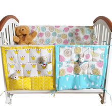 60*50cm MuslinTree Animal Printed Baby Cot Bed Hanging Storage Bag Crib Organizer Toy Diaper Pocket for Crib Bedding Set