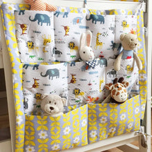 60*50cm MuslinTree Animal Printed Baby Cot Bed Hanging Storage Bag Crib Organizer Toy Diaper Pocket for Crib Bedding Set