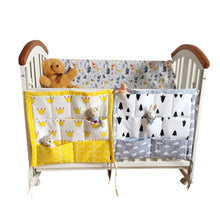 60*50cm MuslinTree Animal Printed Baby Cot Bed Hanging Storage Bag Crib Organizer Toy Diaper Pocket for Crib Bedding Set