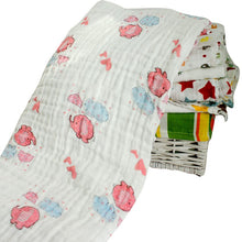 120x120cm Muslin Baby Cartoon Cute Swaddling Blanket born Infant Cotton Warm Swaddle Towel