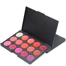 15 Colors Lip Gloss Lipstick Palette Cosmetic Makeup Kit Set With Lip Brush Includes Matte Shimmer Lip Colors Lipstick