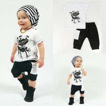 2pcs Baby Clothes Toddler Kids Boys Girls Frog Pattern T-shirt Tops+Shorts Pants Children Outfits Clothing Sets