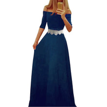 Women Maxi Dress Half Sleeve Off Shoulder Boho Long Dress Elegant Ladies Casual Party Dresses Vestidos
