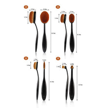 4pcs /2pcs Pro Oval Foundation Cosmetic Makeup Tools Face Powder Foundation Eye Shadow Blusher Toothbrush Shape Brushes