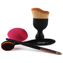 4pcs MAANGE Contour Foundation Brush Kit Makeup Brushes Cosmetic S Shape Cream Powder Blush Makeup Brush Set