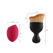 4pcs MAANGE Contour Foundation Brush Kit Makeup Brushes Cosmetic S Shape Cream Powder Blush Makeup Brush Set