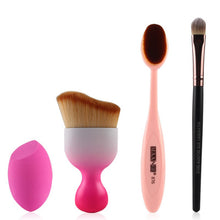 4pcs MAANGE Contour Foundation Brush Kit Makeup Brushes Cosmetic S Shape Cream Powder Blush Makeup Brush Set