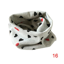 Boys Girls Collar Baby Heart Star Butterfly Scarf Cotton O Ring Neck Scarves Children Outdoor Ring Scarf