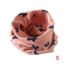 Boys Girls Collar Baby Heart Star Butterfly Scarf Cotton O Ring Neck Scarves Children Outdoor Ring Scarf