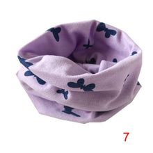 Boys Girls Collar Baby Heart Star Butterfly Scarf Cotton O Ring Neck Scarves Children Outdoor Ring Scarf