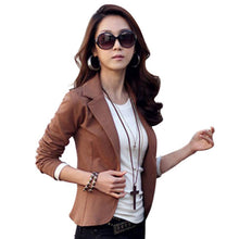 Casual Slim Solid Suit Jacket Coat Outwear Womens  One Button Tops