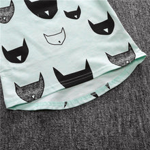 Kids Clothes Brand  Boys Girls T Shirt Tops Cotton Jersey Allover Cat Print Baby T Shirts Tees