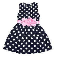 Kids Clothing Dresses Girls Toddler Princess Dress Sleeveless Polka Dots Bowknot Girl Lovely Birthday Party Sundress