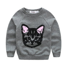 Kids Girls Boys Clothes Sets Cat Print Cartoon Cute Long Sleeve Cotton 2pcs Set Children's Casual Baby Suit Clothing