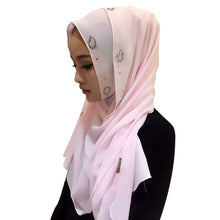 Women Chiffon Long Pearl Muslim Headscarf Islamic Hiajb Wrap Shawl Headwear