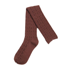 Women Cotton Wool Braid Over Knee Warm Socks Thigh-Highs Hose Stocks