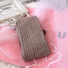 Women Cotton Wool Braid Over Knee Warm Socks Thigh-Highs Hose Stocks