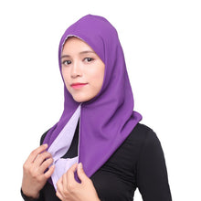 Women Headwear Two Way Use Muslim Chiffon Hijab Cover Islamic Scarf Caps Shawls Headscarf Y09