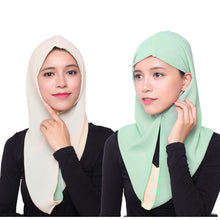 Women Headwear Two Way Use Muslim Chiffon Hijab Cover Islamic Scarf Caps Shawls Headscarf Y09