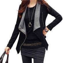 Women Korean Style Zipper Slim Casual Long Sleeve Jacket Outwear Coat  jawbreaker