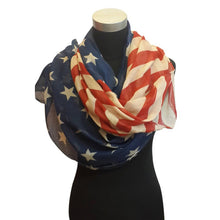 Stars and Stripes Large Patriotic Nautical American Scarf  Charming US Star Flag Shawl Wrap