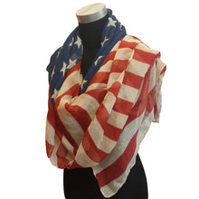 Stars and Stripes Large Patriotic Nautical American Scarf  Charming US Star Flag Shawl Wrap