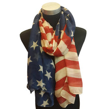 Stars and Stripes Large Patriotic Nautical American Scarf  Charming US Star Flag Shawl Wrap