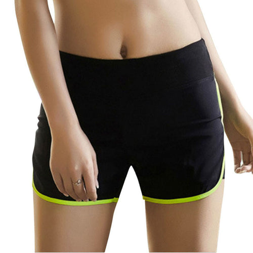 Women Fake Two Piece Elastic Waist Short Feminino Breathable Qucik Dry Women Fitness Shorts