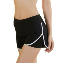 Women Fake Two Piece Elastic Waist Short Feminino Breathable Qucik Dry Women Fitness Shorts