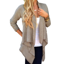Women Long Sleeve Knitted Sweater Cardigan Open Front Coat Top Outwear