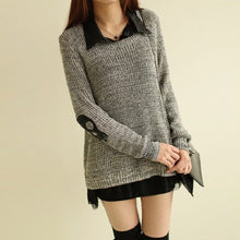Women Sweater  Casual Skull Print Work Office Pullover Loose Knitted Sweaters