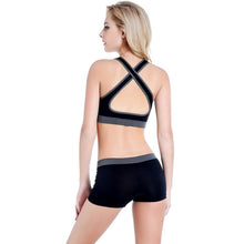 Women's Fitness Workout Seamless Padded Bra Set Bra + Shorts Suit