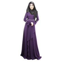 Abaya Jilbab Kaftan Lotus Leaf Maxi Dress Women Islamic Maxi Evening Party Dresses PY3