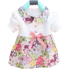 All Season Long Sleeve Doll Collar Baby Girls Dress 0-24Months Infant Floral Lace Bow Clothes Dresses