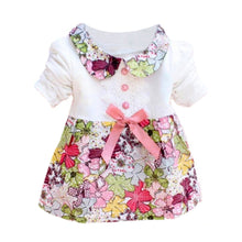 All Season Long Sleeve Doll Collar Baby Girls Dress 0-24Months Infant Floral Lace Bow Clothes Dresses