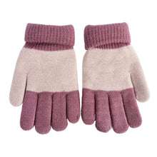 Kids Gloves Girls Boys Mittens Thick Warm Cashmere Student Five Fingers Gloves