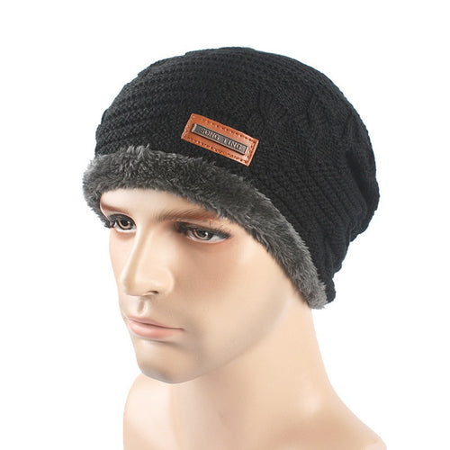 Warm Folded Woolen Hats for Men Women Cashmere Knitted Hat Bonnet Caps