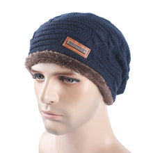 Warm Folded Woolen Hats for Men Women Cashmere Knitted Hat Bonnet Caps
