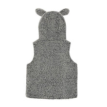 BOBORA Brand Little Kids Girls Warm Rabbit Ears Wool Vest Tops Children Clothes