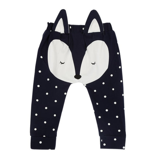 Baby Boys Girls Pants Children's Cotton Clothing Baby Fox Pattern Long Trousers Girl Boy Harem Pants Kids Clothes