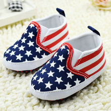 Baby First Walker Shoes Toddler Boy Girls Star Plaids Print Anti-slip Slip-on Canvas Crib Shoes