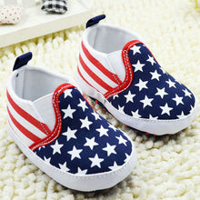 Baby First Walker Shoes Toddler Boy Girls Star Plaids Print Anti-slip Slip-on Canvas Crib Shoes