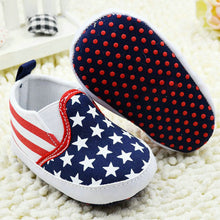 Baby First Walker Shoes Toddler Boy Girls Star Plaids Print Anti-slip Slip-on Canvas Crib Shoes