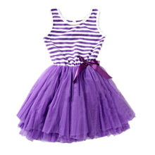 Baby Girls Puffy Dress Dancing Clothes Princess Tutu Rainbow Striped Dresses Kids Clothing