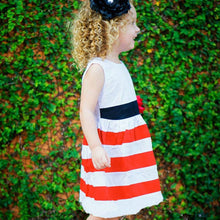 Baby Girls Flower Stripes Sleeveless Dress Toddler Kid One-piece High Waist Dresses