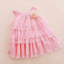 Baby Girls Lace Princess Dresses For Kids Flower Tutu Dress Children Clothing 4 Colors