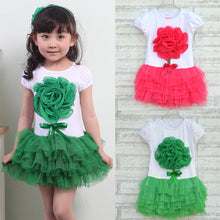 Baby Girls One Piece Dress 3D Flower Party Tutu Dresses Princess Bowknot Costume Clothing