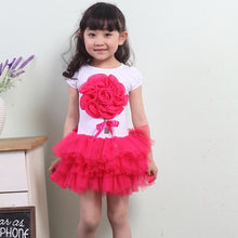 Baby Girls One Piece Dress 3D Flower Party Tutu Dresses Princess Bowknot Costume Clothing